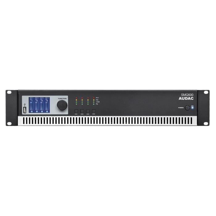 Amplificateur AUDAC SMQ500 - 4.0 canaux - 500 W - XLR - DHT 005% - 95 dB