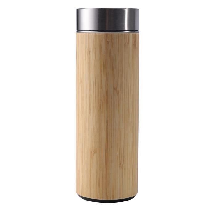 Gourde thermos en bambou écoresponsable et acier inox