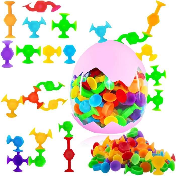 8 Balles Ventouses Colorées Pour Enfants - Jouets Sensoriels PVC - Lancer, Coller, Attrape - Idéal Pour Fêtes, école - 8