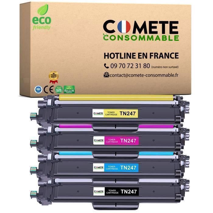 Pack 4 Toners TN247 BK-C-M-Y LxTek Pour Imprimantes BROTHER DCP - NEUF