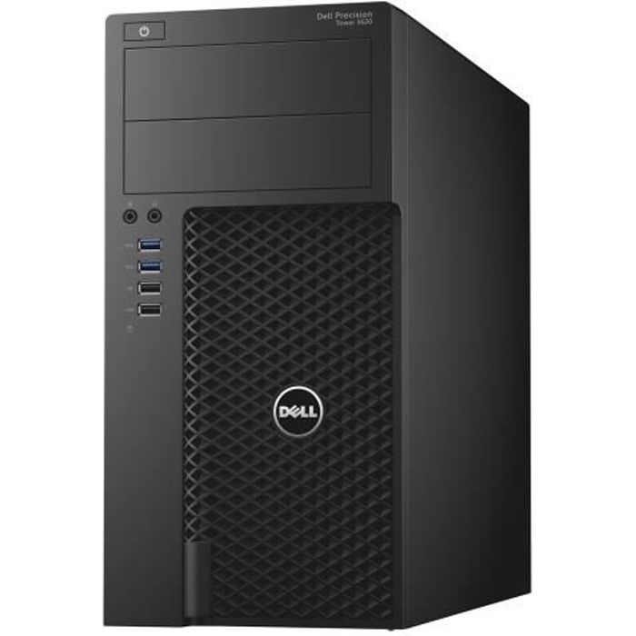 Dell Precision Tower 3620 - MDT - 1 x Core i7 6700 - 3.4 GHz - RAM 8 Go - HDD 1 To - graveur de DVD - HD Graphics 530 - GigE
