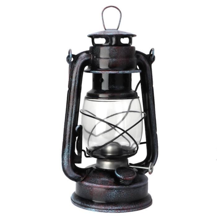 DEWIN Lampe à Huile, Lanterne Tempête Décor Vintage, Lampes à Kérosène Rétro 24 cm Lanterne de Table Lanterne pour Jardin