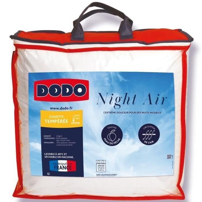 Couette Night Air - Tempérée - Blanc - 220 x 240 cm - Enveloppe 100%  polyester - DODO - Cdiscount Maison