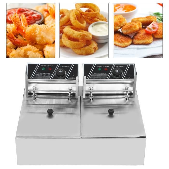 Friteuse 2L Inox Avec Passoire Intégrée - Filtre à Huile, Cuve En Acier 304 (Frittiertopf)
