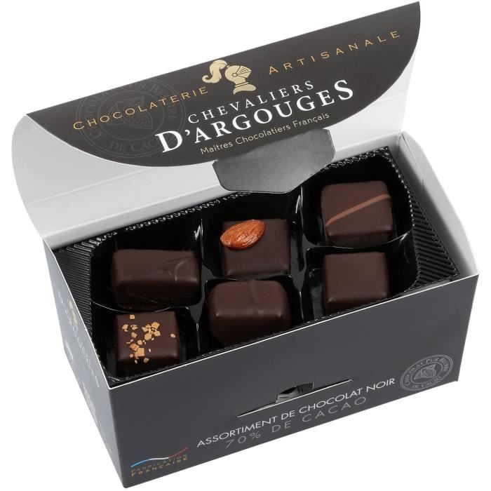 Assortiment De Chocolat Et Echantillon - D Argouges Maîtres Chocolatiers Français Chocolats Noir 70 Ballotin Dégustation