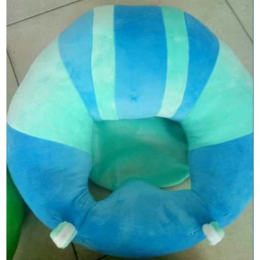 Coussin Apprentissage Assise Bébé YJZQ - Peluche Mignon 0-12 Mois, Bleu Vachette