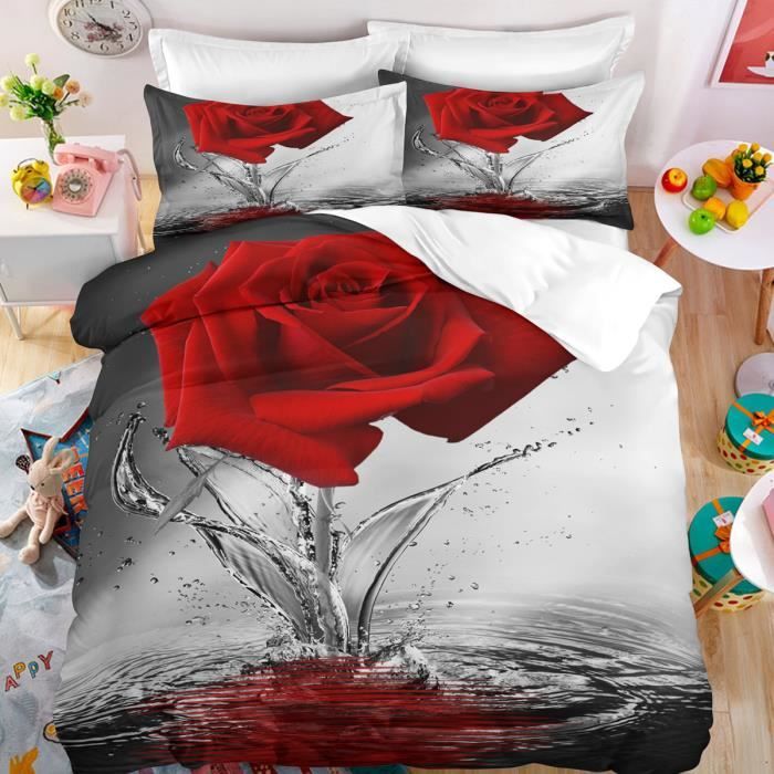 Jungle Tropicaux Animaux Et Nature Parure De Lit 3 Pieces 1 Housse De Couette 150*200cm Et 2