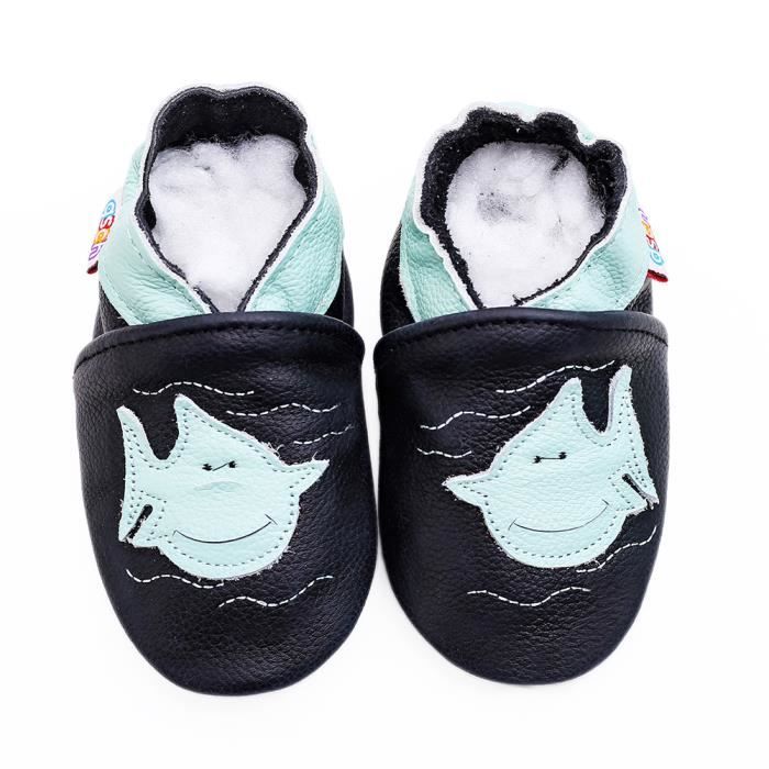 chausson cuir antidérapant bébé