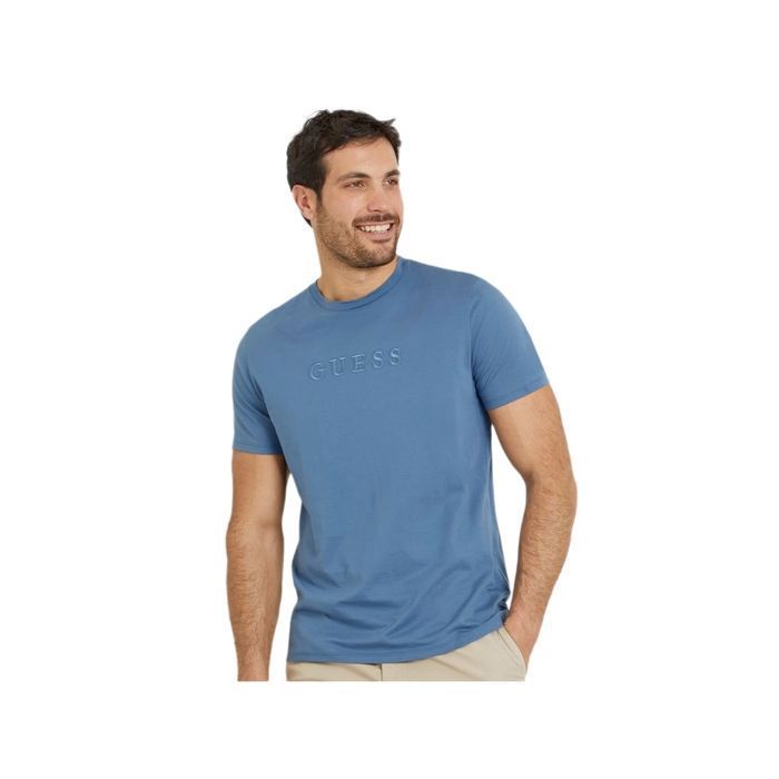 T shirt guess homme bleu on sale