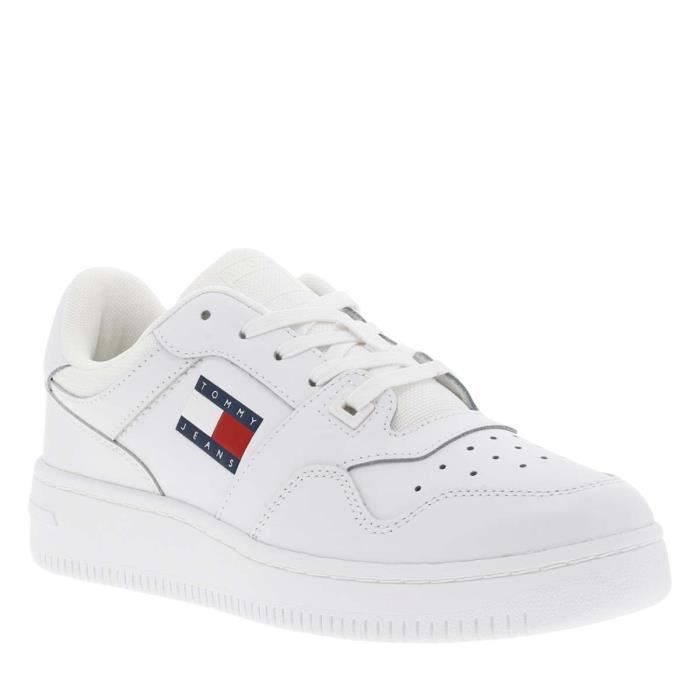 Tommy Jeans Baskets basses - TOMMY JEANS - Blanches - Cuir - Plat - Femme