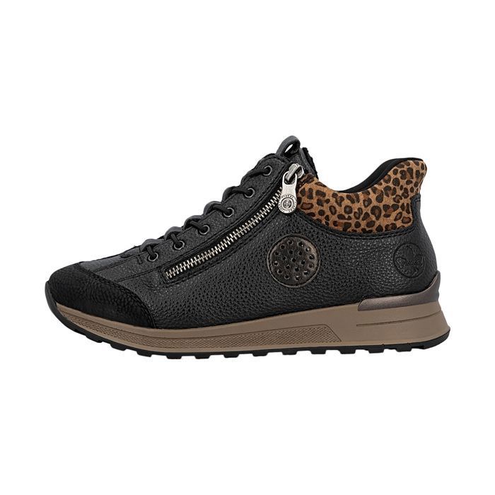 Rieker Basket Basse à Lacets Et Zip Rieker Kasanga - Noir