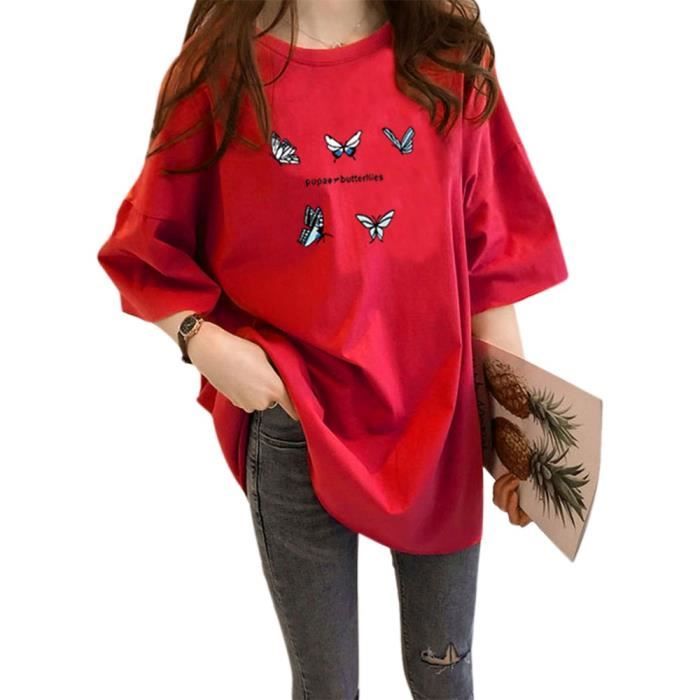 T shirt mi long femme on sale