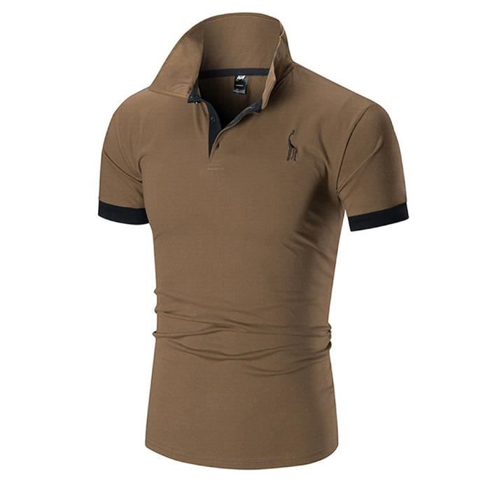 Polo Homme Golf Tennis Manche Courte Casual Sport Slim Fit