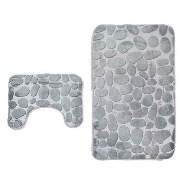 MTEVOTX Tapis de salle de bain ultra doux et absorbant,2pcs Coral Velvet Soft non Slip, tapis de bain, lavage/séchage en machine