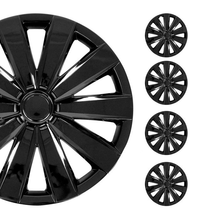 Jeu Enjoliveurs de Roue pour Citroen C4 16 Pouces 4 Piéces Noir