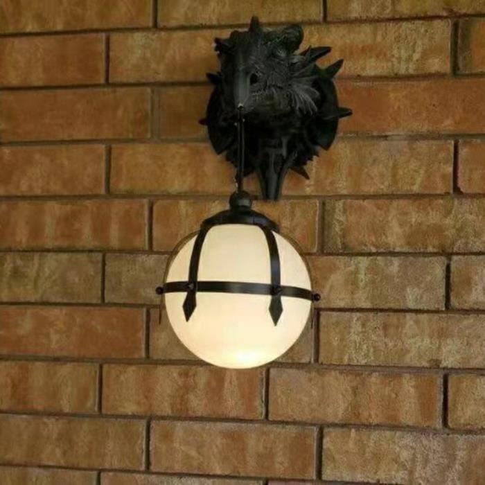 décoration d'halloween de led lampe de dragon de résine de style industriel de dinosaure