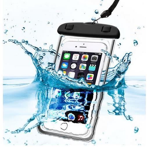 [Compatible XIAOMI] Sac Waterproof Noir Housse Pochette Lumineux Protection Plastique Imperméable Etanche Eau [Phonillico®]