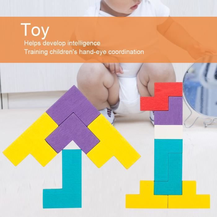 Coogam Horloge En Bois Forme Tri – Puzzle D’apprentissage De L’heure, 12 Blocs, Montessori, Cadeau 3-6 Ans
