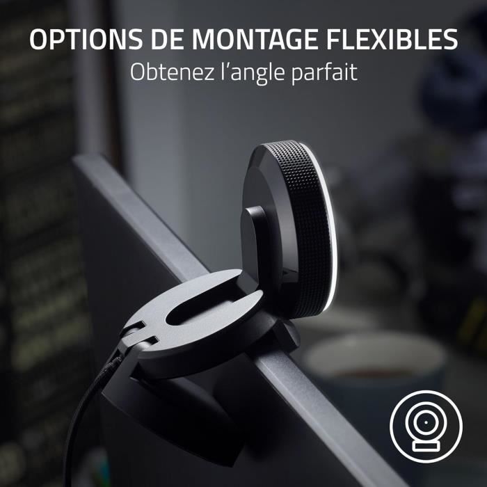 Webcam 2K UHD Avec Anneau Lumineux, Trépied Et Micro - Caméra Streaming 360°
