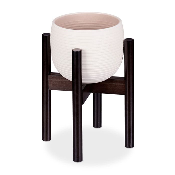 Relaxdays Support moniteur bambou, Rehausseur écran 2 tiroirs