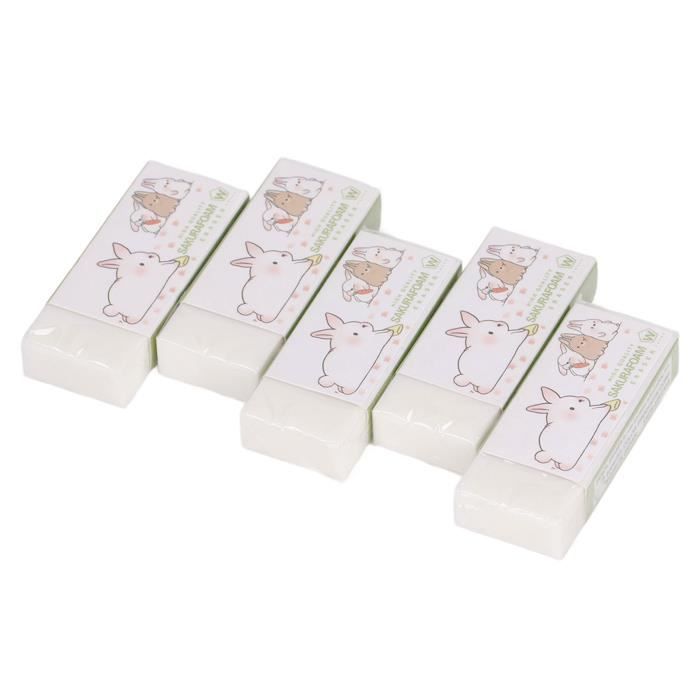 Lot De 3+1 Gommes Mécaniques Coulissantes - Grand Format Blanc, Recharges Incluses, Pour école, Bureau, Dessin - Rose