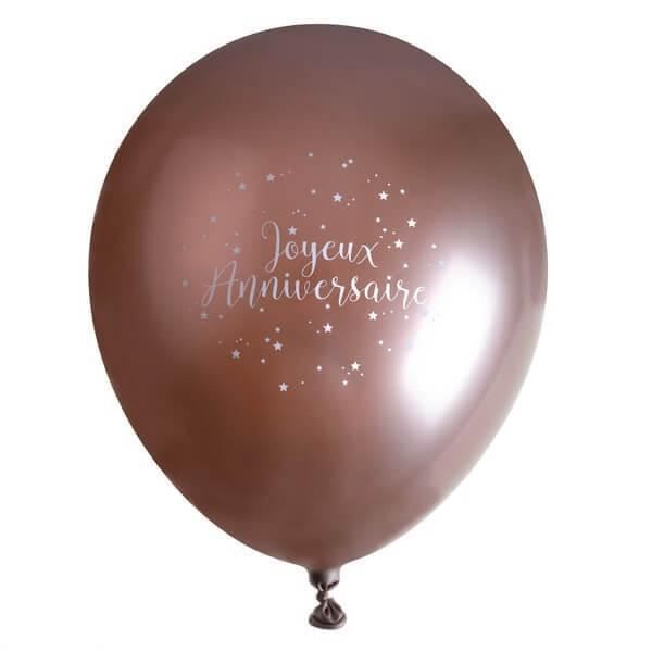 ballons x6/D30cm joyeux anniversaire