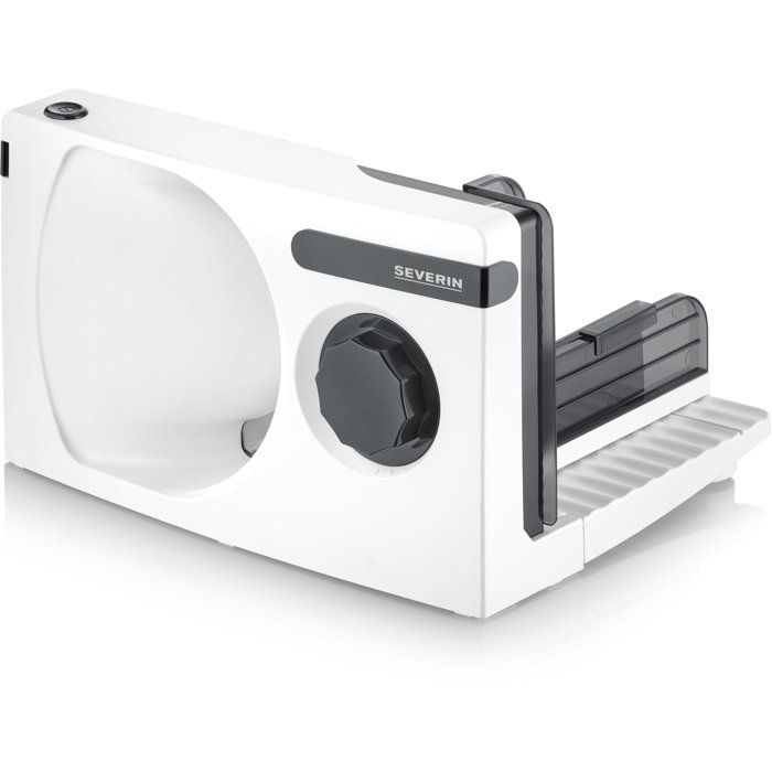 Trancheuse électrique compacte - SEVERIN - AS3912 - 100 W - Lame inox amovible 0 à 15 mm - Blanc