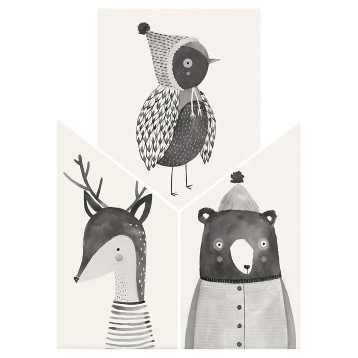 D Set De 3 Enfants Chambre Affiche Bebe Chambre Din Fille Deco Decoration De Chambre D Enfant De Bande Dessinee O Cdiscount