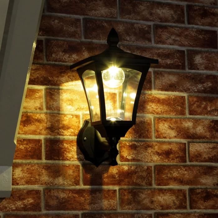 Lampadaire Solaire LED 120cm Noir - Éclairage Blanc Chaud Pour Jardin, Allée - IP44, Pile Incluse - Festive Lights
