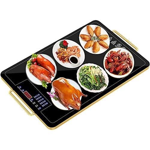 Chauffe-plat Pliable Extra Large 80x38cm - 9 Températures, Minuterie 6h, Idéal Pour Buffet Et Réceptions