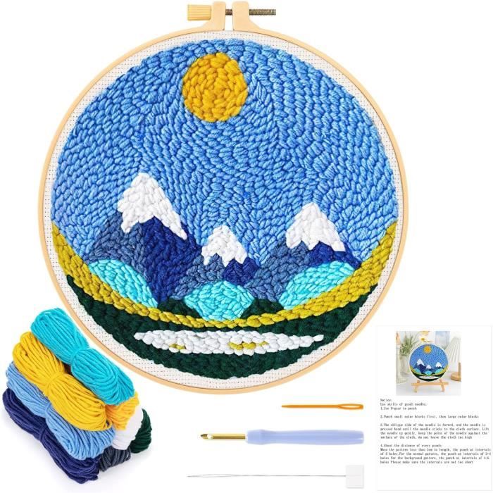 Plage ensoleillée - Kit de broderie au poinçon