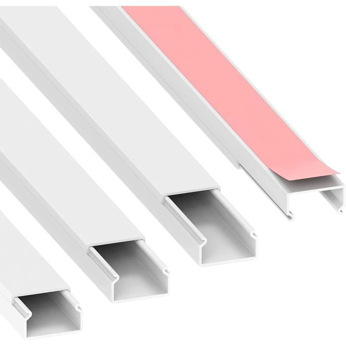 Habengut CC10109 Canalina per cavi (con fori di montaggio nella base) 25x25 mm in PVC, colore: nero, lunghezza 1x1 m