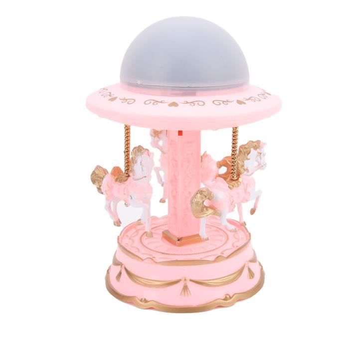 Boîte à Musique Tournante Père Noël Avec Lumières LED - Décoration De Noël Musicale Pour Sapin, Maison