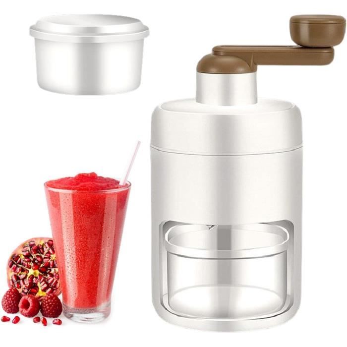 Broyeur à Glace Manuel Portable à Manivelle - Gris - Pour Cocktails Et Boissons Rafraîchissantes