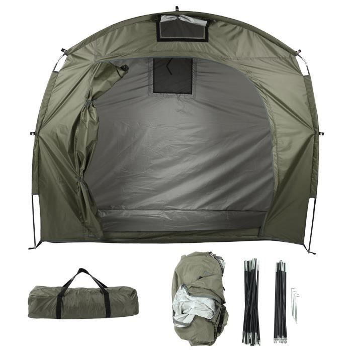 Tente De Vélo Imperméable Ruyosn - Garage Extérieur Pour 2 Vélos - 200x80x165 Cm - Avec Sac De Transport Et Piquets