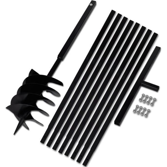 vidaXL Tarière sol 200 mm avec rallonge - vue 2