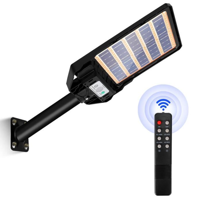 Voltix Mini Réverbère Solaire LED Extérieur 240 COB - Lumière Avec Capteur Mouvement, IP65 Étanche Bleu Clair