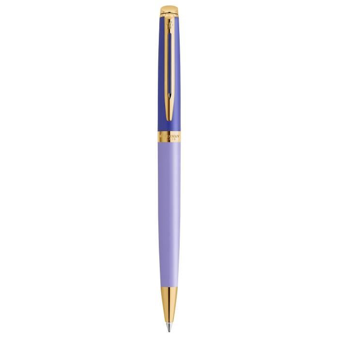 Stylo bille Waterman Hémisphère, laque violette, finition en plaqué or, recharge bleue pointe moyenne, coffret cadeau