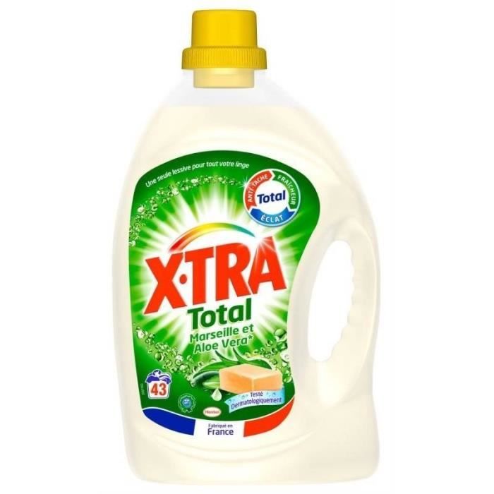 Xtra Total Lessive Marseille Et Aloe Vera 3l Lot De 2