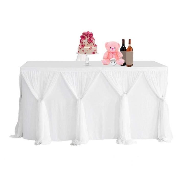 Plain Polyester Table Housse en tissu Banquet Anniversaire Mariage Événement salle à manger Parti