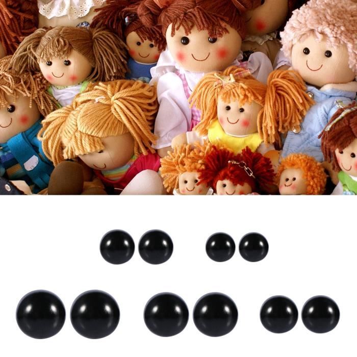 100pcs 6-12mm couleur yeux de sécurité en plastique pour peluche animal  jouet en peluche poupée - Cdiscount Bricolage