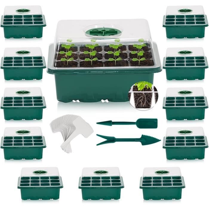 CAKEEYUM Lot De 5 Plateaux De Plantes Rectangulaires - 40x15x1,8 Cm - Plastique Noir Étanche - Pour Intérieur/Extérieur