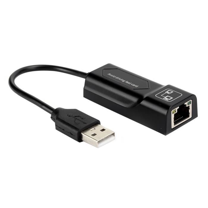 ZIU Adaptateur réseau filaire Adaptateur Ethernet, USB2.0 à RJ45 Fast ...