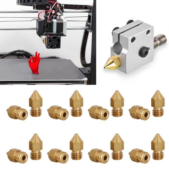 Kit De Buse Pour Imprimante 3D MK8 Hotend Kit Compatible Avec Alfawise U20 U30 Creality Ender 3 Kit Dextremite Chaude Dextrudeuse Mk8 Assemble Avec Buse 04 Mm 24v 40w 90984884