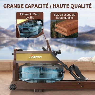 Rameur Magnétique JOROTO Pour La Maison – 16 Niveaux De Résistance, Double Rail, Compatible App Kinomap, Silencieux Et Pliable