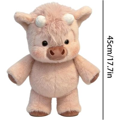 Jouet en Peluche B, Peluche Vache des Highlands, Adorable Jouet Doux avec Caractéristiques Anti-Stress, Matériau en Coton pour Soutien Émotionnel, Salle de Jeux pour Enfants, Déco de Sofa