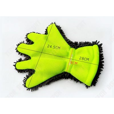 Mitaine Lot De 3 Gants Chenille Microfibre Pour Lavage Auto - Absorbants Et Sans Rayures Nettoyage Auto