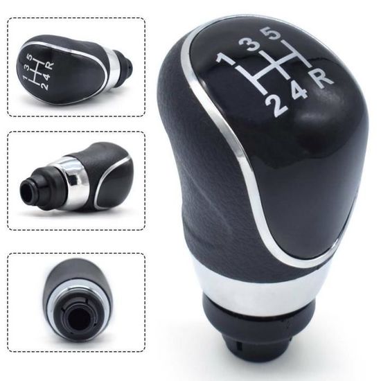 Pommeau De Levier De Vitesse 6 Vitesses En Cuir PU Pour Ford Mondeo, S-Max, C-Max, Focus - Noir - 5
