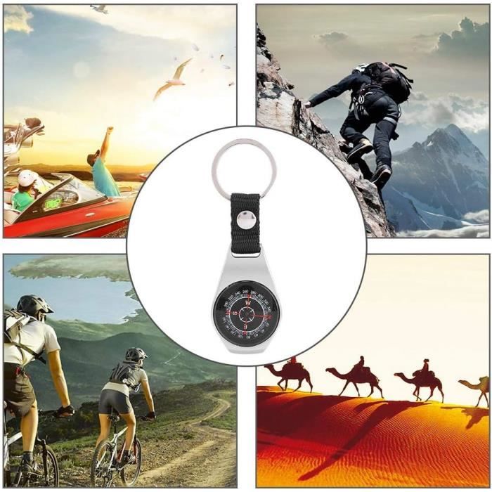 Vanyibro Boussole Porte-clés – Alliage Zinc, Compacte Et Légère, Cadran Rapide, N/E/S/W, Imperméable, Pour Camping, Randonnée, Navigation