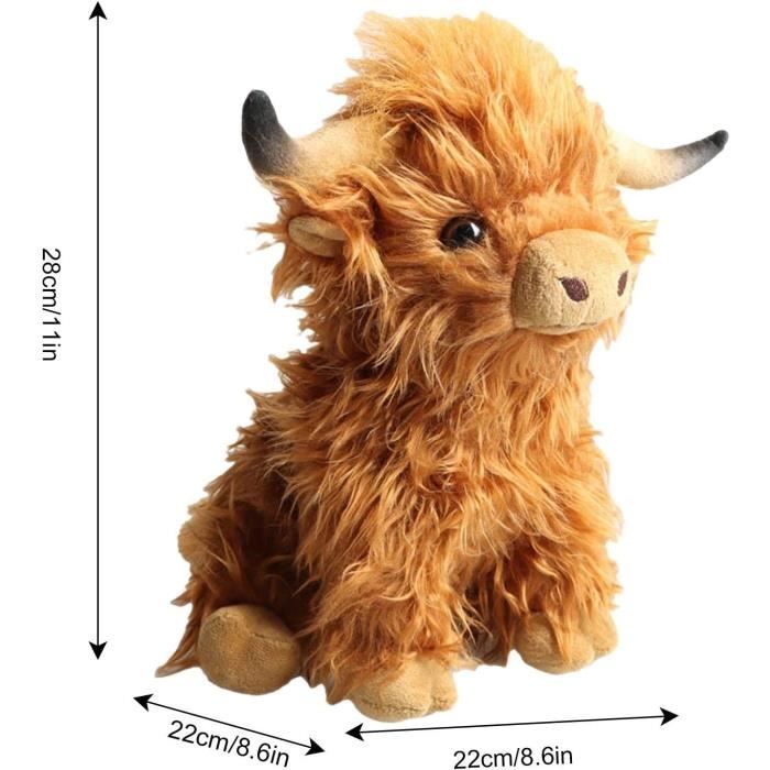 Peluches Vache Highland Teddy  28cm Highland Cow Gifts Jouets en